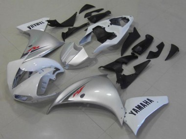 2012-2014 White Silver Yamaha YZF R1 Motorcycle Fairings