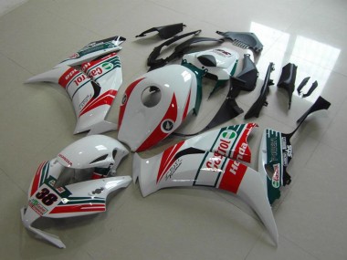 2012-2016 White Red Green Castrol 38 Honda CBR1000RR Motorcycle Fairings