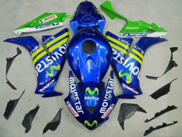 2012-2016 Blue Yellow Green MoviStar Castrol Honda CBR1000RR Motorcycle Fairings