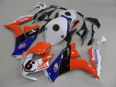 2012-2016 White Blue Orange Glossy Black TT Legends 6 Honda CBR1000RR Motorcycle Fairings