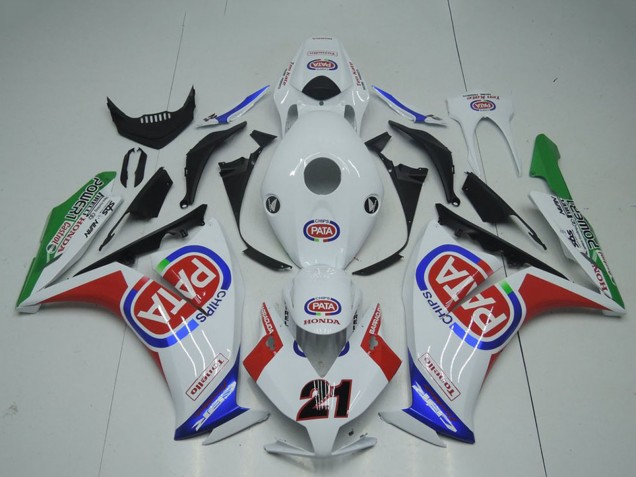 2012-2016 White Red Blue Green Pata 21 Honda CBR1000RR Motorcycle Fairings