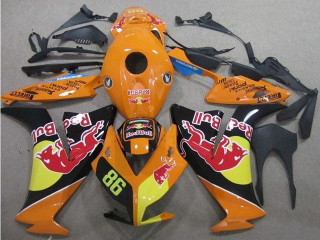 2012-2016 Orange Yellow Glossy Black Red Bull 86 Honda CBR1000RR Motorcycle Fairings