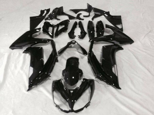 2012-2016 Glossy Black Kawasaki EX650 Motorcycle Fairings