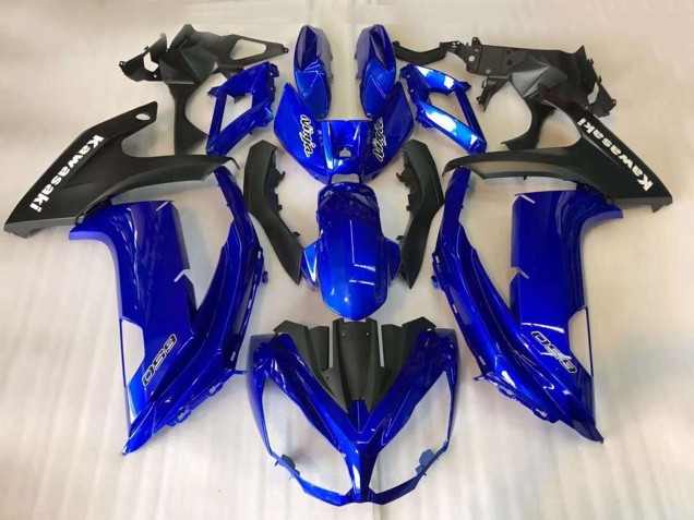 2012-2016 Blue Matte Black Kawasaki EX650 Motorcycle Fairings