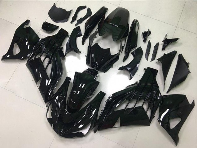 2012-2024 Glossy Black Kawasaki ZX14R ZZR1400 Motorcycle Fairings