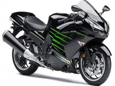 2012-2024 Glossy Black Matte Black Green Kawasaki ZX14R ZZR1400 Motorcycle Fairings