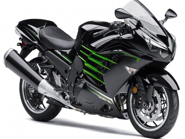 2012-2024 Glossy Black Matte Black Green Kawasaki ZX14R ZZR1400 Motorcycle Fairings
