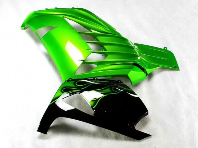 2012-2024 Green Glossy Black Kawasaki ZX14R ZZR1400 Motorcycle Fairing