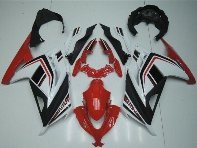 2013-2024 White Red Black Kawasaki Ninja 300 EX300R Motorcycle Fairings