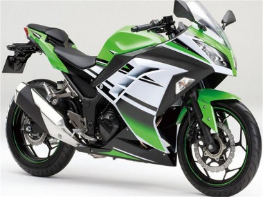 2013-2024 Green White Black Stripe Kawasaki Ninja 300 EX300R Motorcycle Fairings