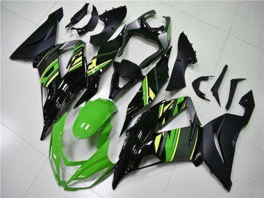 2013-2018 Green Yellow Glossy Black Matte Black Kawasaki ZX6R Motorcycle Fairings