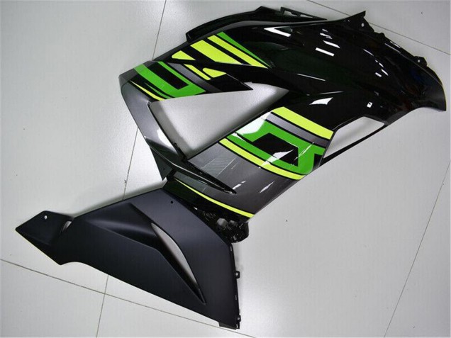 2013-2018 Green Yellow Glossy Black Matte Black Kawasaki ZX6R Motorcycle Fairings
