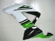 2013-2018 Green White Glossy Black Kawasaki ZX6R Motorcycle Fairings