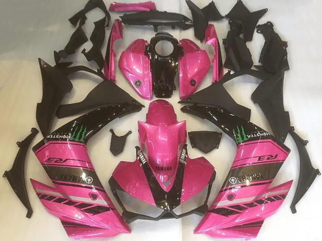 2015-2018 Pink Black Green Monster Yamaha YZF R3 Motorcycle Fairings