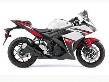 2015-2018 White Red Black Yamaha YZF R3 Motorcycle Fairings