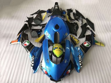 2015-2019 Blue Yellow Shark Yamaha YZF R1 Motorcycle Fairing
