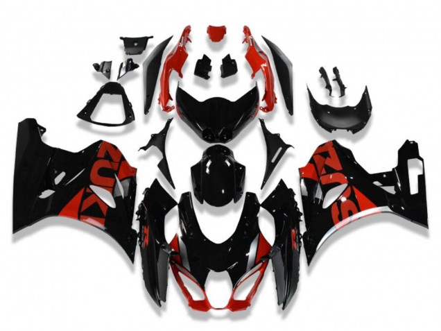 2017-2024 Glossy Black Red Suzuki GSXR 1000 Motorcycle Fairings