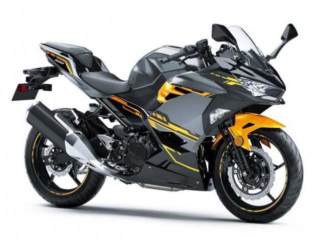 2018-2024 Black Grey Orange Kawasaki EX400 Motorcycle Fairings