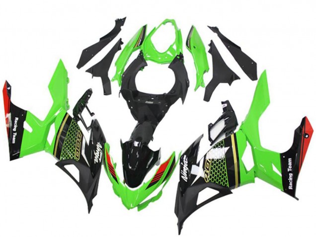 2018-2024 Green Red Black Honeycomb Kawasaki EX400 Motorcycle Fairings