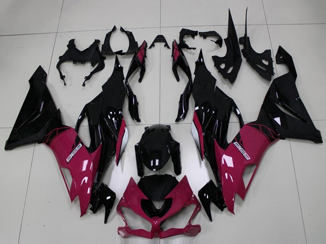 2019-2022 Purple Glossy Black Kawasaki ZX6R Motorcycle Fairings