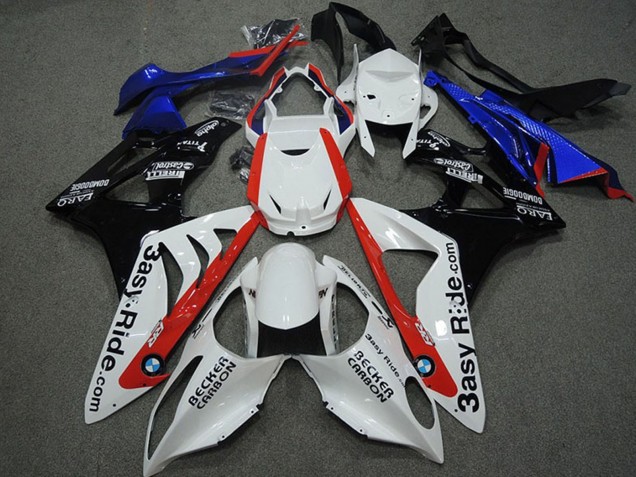 2009-2014 White Red Blue Glossy Black Becker Caabon BMW S1000RR Motorcycle Fairings