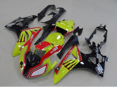 2009-2014 Neon Yellow Red Glossy Black Monster BMW S1000RR Motorcycle Fairings