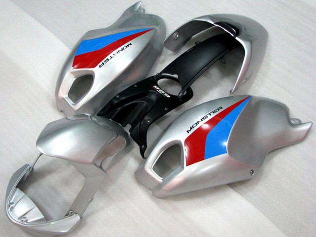 2008-2012 Silver Blue Red Ducati Monster 696 Motorcycle Fairings