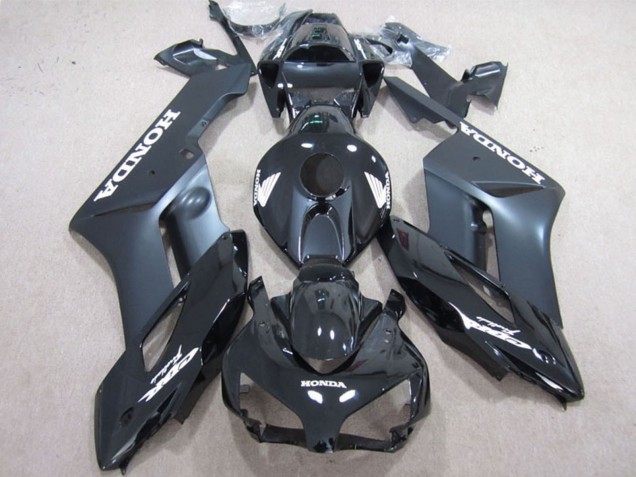 2004-2005 Glossy Black Matte Black White Decals Honda CBR1000RR Motorcycle Fairings