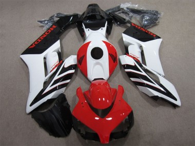 2004-2005 White Red Glossy Black Honda CBR1000RR Motorcycle Fairing