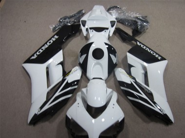2004-2005 White Glossy Black Stripe Honda CBR1000RR Motorcycle Fairings