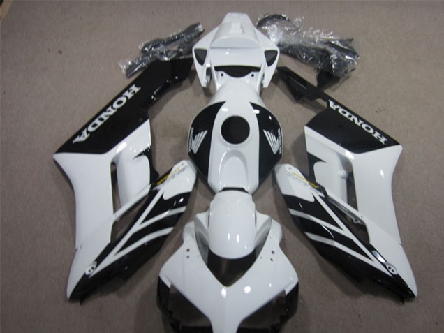 2004-2005 White Glossy Black Stripe Honda CBR1000RR Motorcycle Fairings