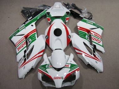 2004-2005 White Red Green Castrol Honda CBR1000RR Motorcycle Fairings