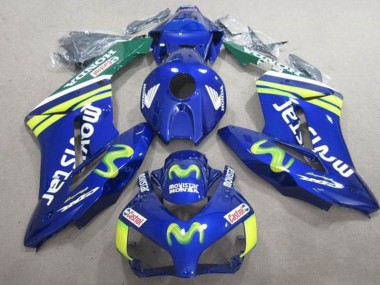 2004-2005 Blue Green Yellow MoviStar Castrol Honda CBR1000RR Motorcycle Fairings