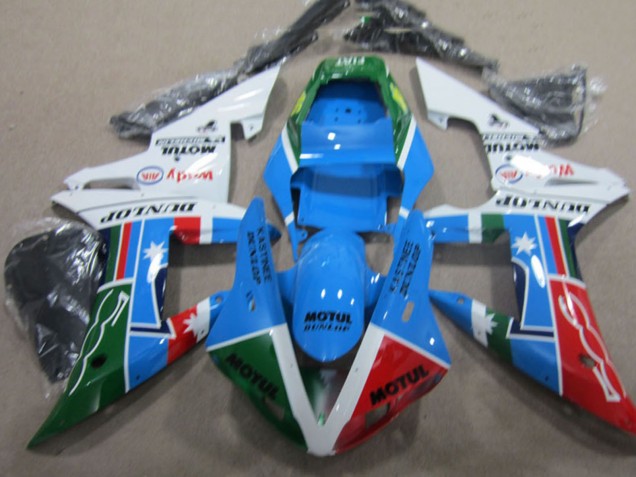 2004-2005 White Blue Red Green Motul Honda CBR1000RR Motorcycle Fairing