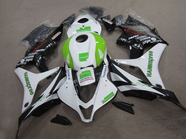 2004-2005 White Green Glossy Black Hannspree Honda CBR1000RR Motorcycle Fairings