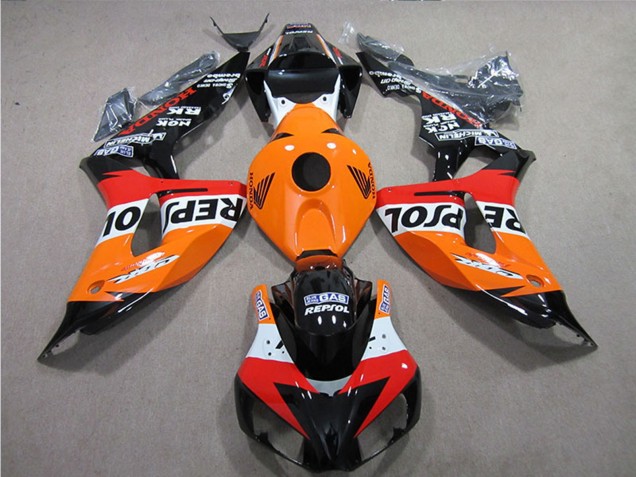 2006-2007 Orange White Red Glossy Black Repsol Honda CBR1000RR Motorcycle Fairings Kits