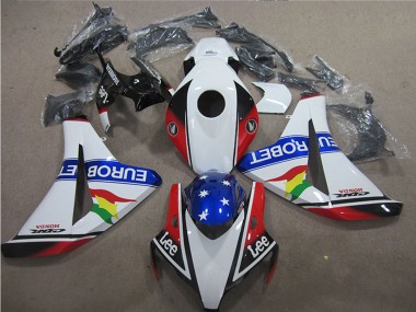 2006-2007 White Red Blue Star Carrera EuroBet Lee Honda CBR1000RR Motorcycle Fairings