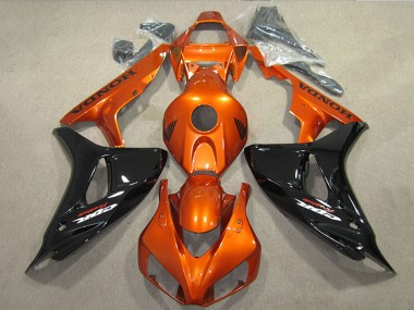 2006-2007 Orange Glossy Black Honda CBR1000RR Motorcycle Fairings