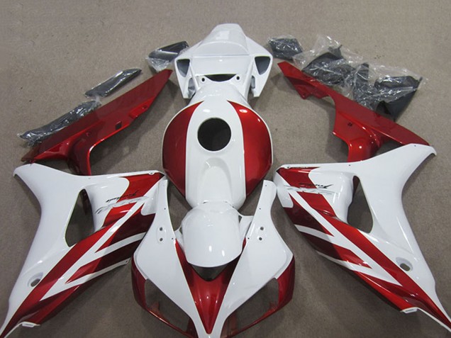 2006-2007 White Red Honda CBR1000RR Motorcycle Fairing Kits