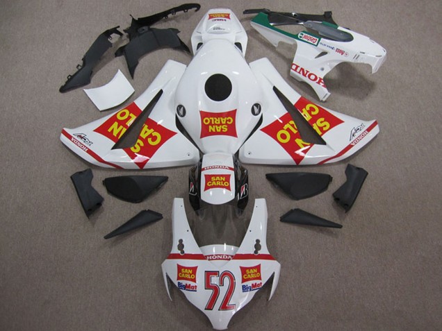 2008-2011 White Red Yellow San Carlo 52 Honda CBR1000RR Motorcycle Fairings