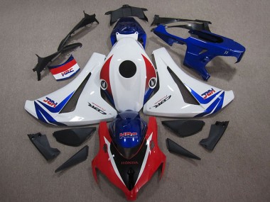 2008-2011 White Red Blue HRC Honda CBR1000RR Motorcycle Fairings Kits