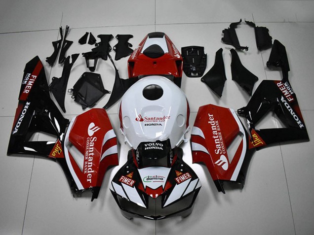 2012-2016 White Red Glossy Black Santander Honda CBR1000RR Motorcycle Fairings