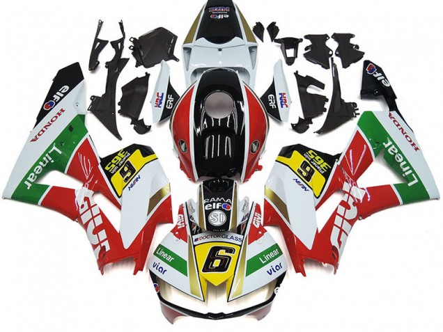2012-2016 White Red Yellow Green Linear Viar 6 Honda CBR1000RR Motorcycle Fairings