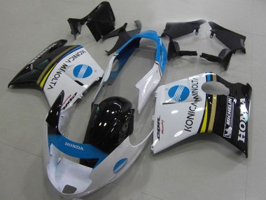 1996-2007 White Blue Glossy Black Konica Minolta Honda CBR1100XX Blackbird Motorcycle Fairings