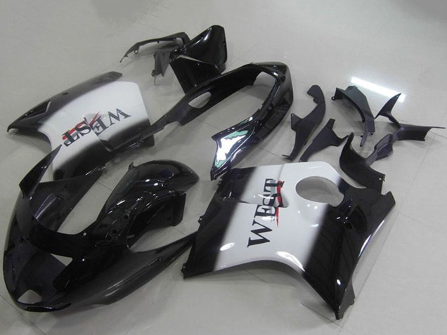 1996-2007 Glossy Black White West Honda CBR1100XX Blackbird Abs Motorcycle Fairings