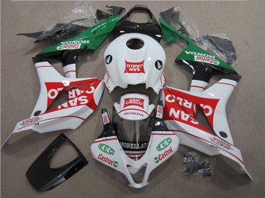 2007-2008 White Red Green San Carlo Honda CBR600RR Motorcycle Fairing