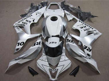 2007-2008 White Silver Black Repsol Honda CBR600RR Motorcycle Fairings