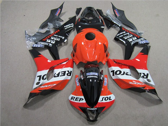 2007-2008 Orange White Red Glossy Black Repsol Honda CBR600RR Motorcycle Fairings Kits