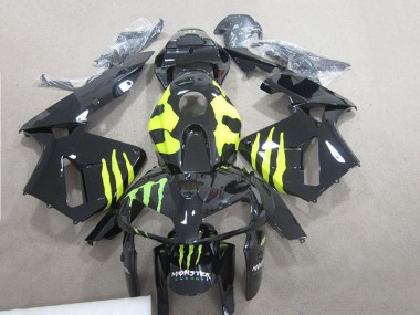 2007-2008 Glossy Black Yellow Green Monster Honda CBR600RR Motorcycle Fairings