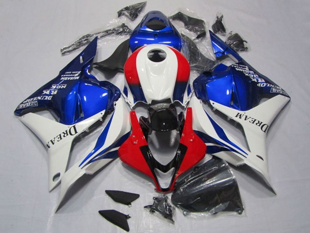 2009-2012 White Red Blue Dream Honda CBR600RR Motorcycle Fairings
